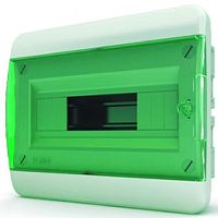 Бокс пластиковый Tekfor ЩРВ-П-12 BVZ 40-12-1 (240х290х102мм) IP41 зеленая дверца картинка 